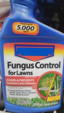 Botella de fungicida